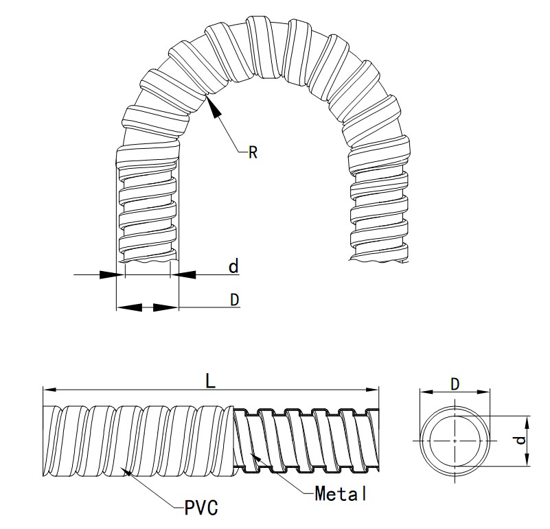 PVC Coated Galvanized Steel Flexible Conduit